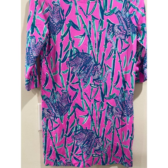 Lilly Pulitzer Kids Mini Sophie Dress Mandevilla Pink Elephant Dress Sz xl - Picture 8 of 9